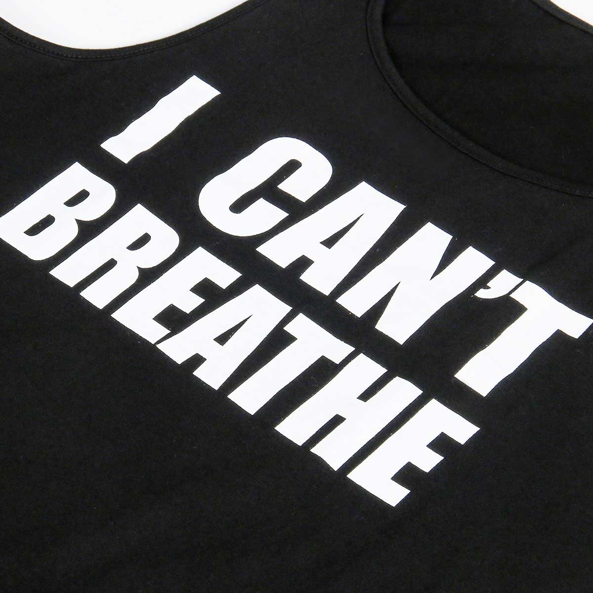 No puedo respirar por la camisa sin mangas, protesta por camiseta