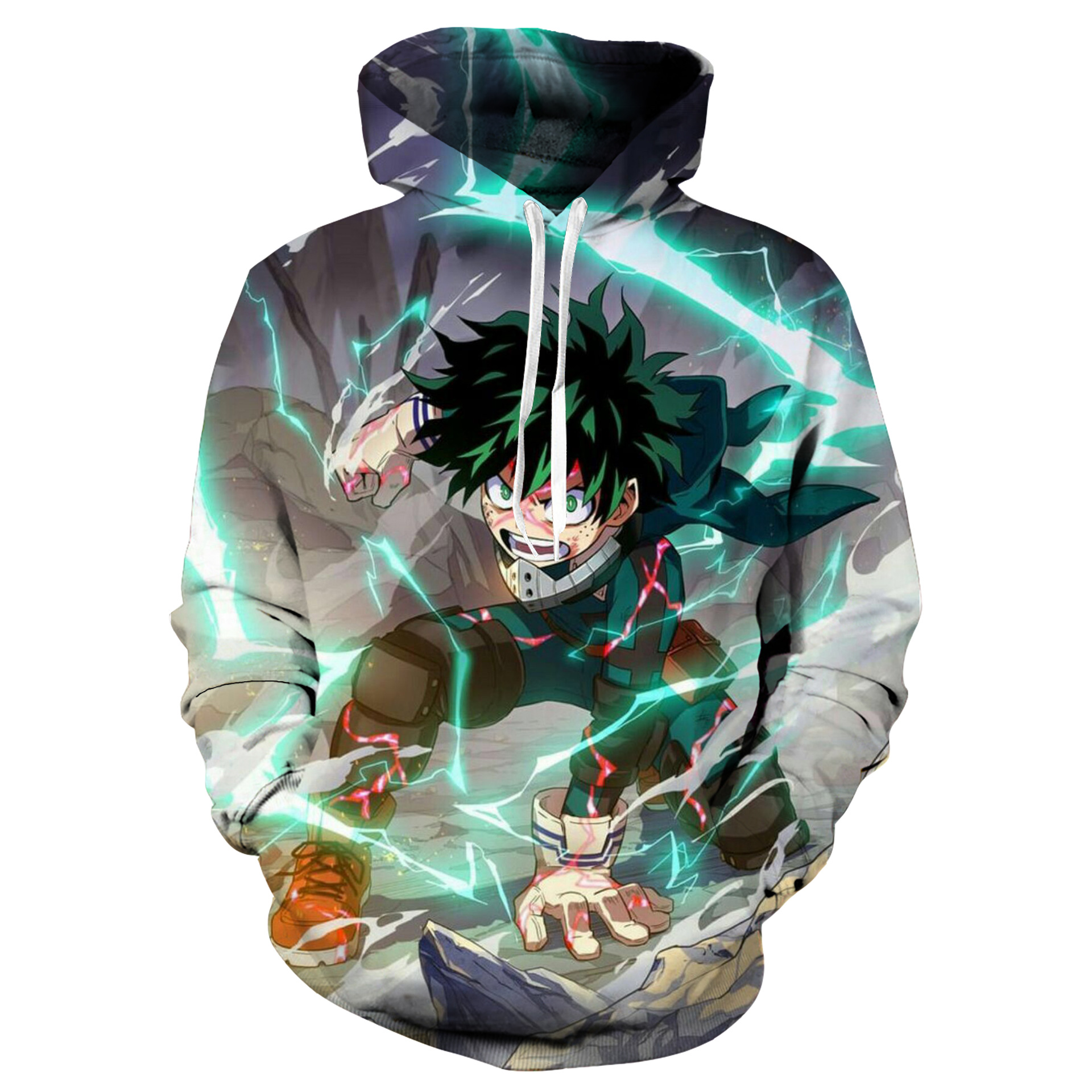 My Hero Academia Ultimate Hero Izuki Midoriya aka Deku Super Action Anime Hoodie