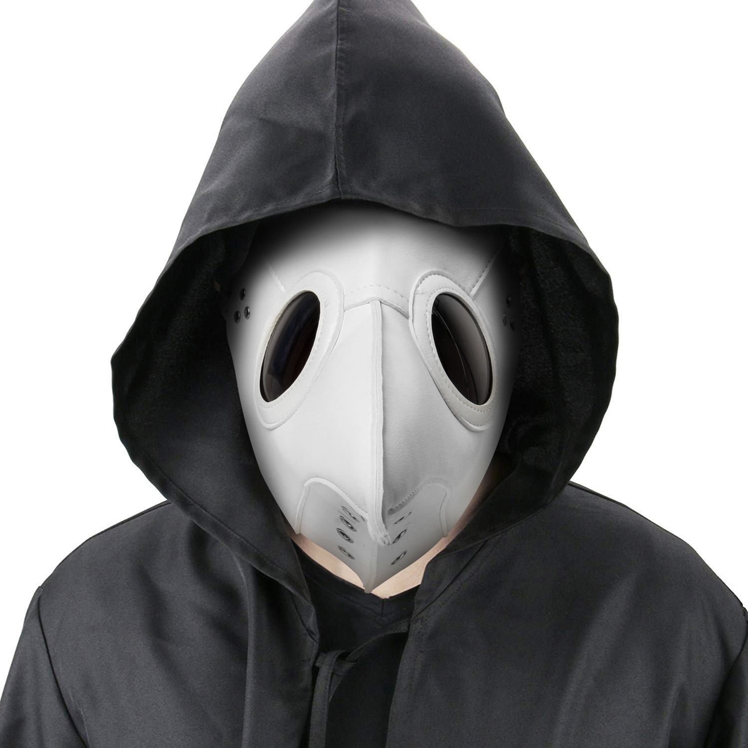 Deluxe Black Death Plague Doctor Birds Pied Said Faux Mask