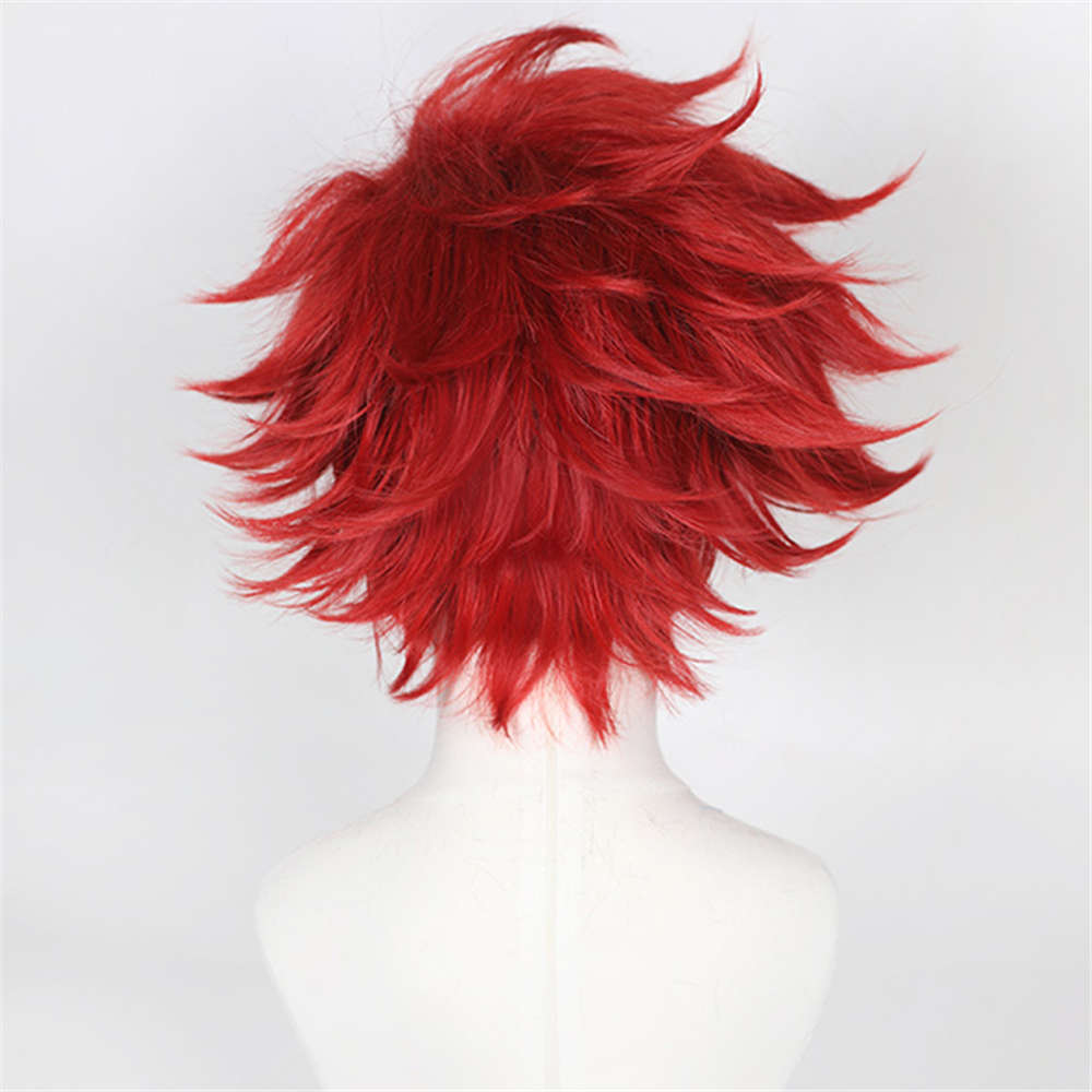 anime sk8 The infinity reki cosplay wig Cabello rojo Hombres cortos Curly Headwear Halloween Party Party Props