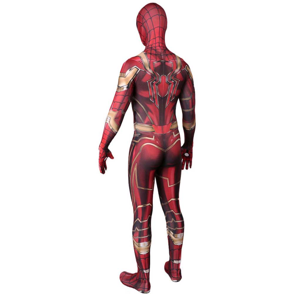 Boys Men's Golden Edition Iron Spider Cosplay Tostes Spiderman Zentai Traje