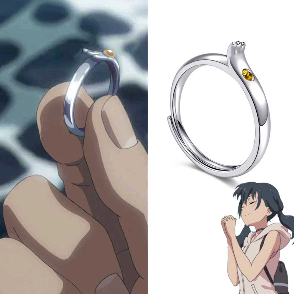 tenki no ko meteoriza con usted Cosplay Yoshitaka Hina Anillo de anillo ajustable accesorios accesorios de metal