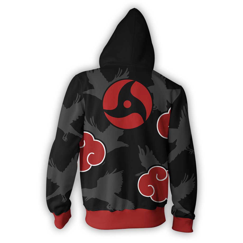 Anime Naruto Seal Zip Up Sudadera con capucha Casual Unisex Sudadera con Pockets 
