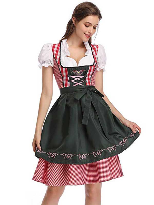 Oktoberfest Fraulein Fraulein Costume Green Bar Bar Bey Disfraz