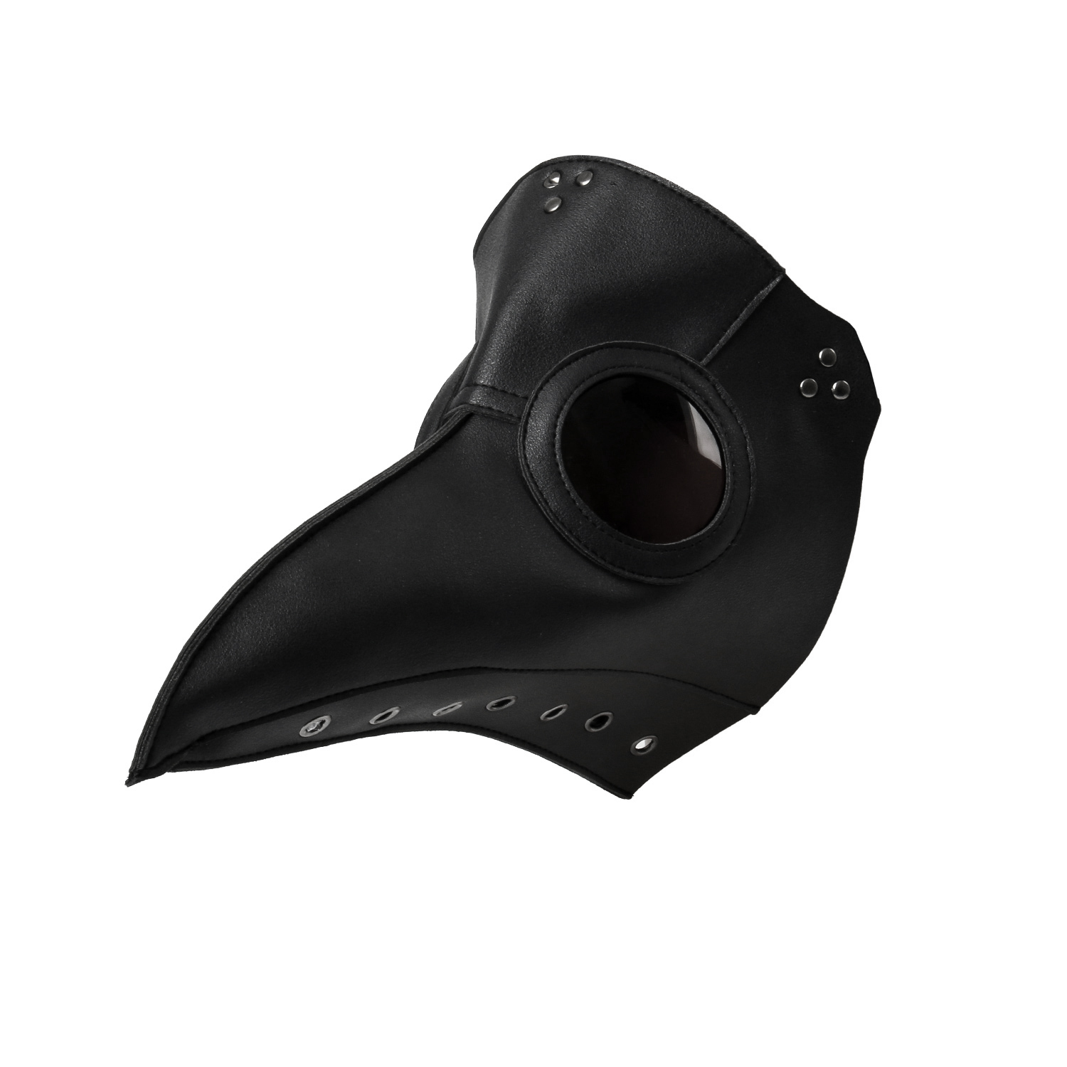 Deluxe negro de la muerte de la muerte de la pestaña de la faída de la nariz larga de las pájaros Máscara de cuero