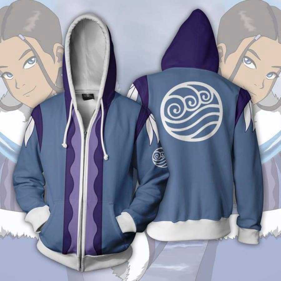 KATARA AANG Sudaderas con capucha Avatar de Avatar de Avitudero Último Airbender Cosplay Chaqueta