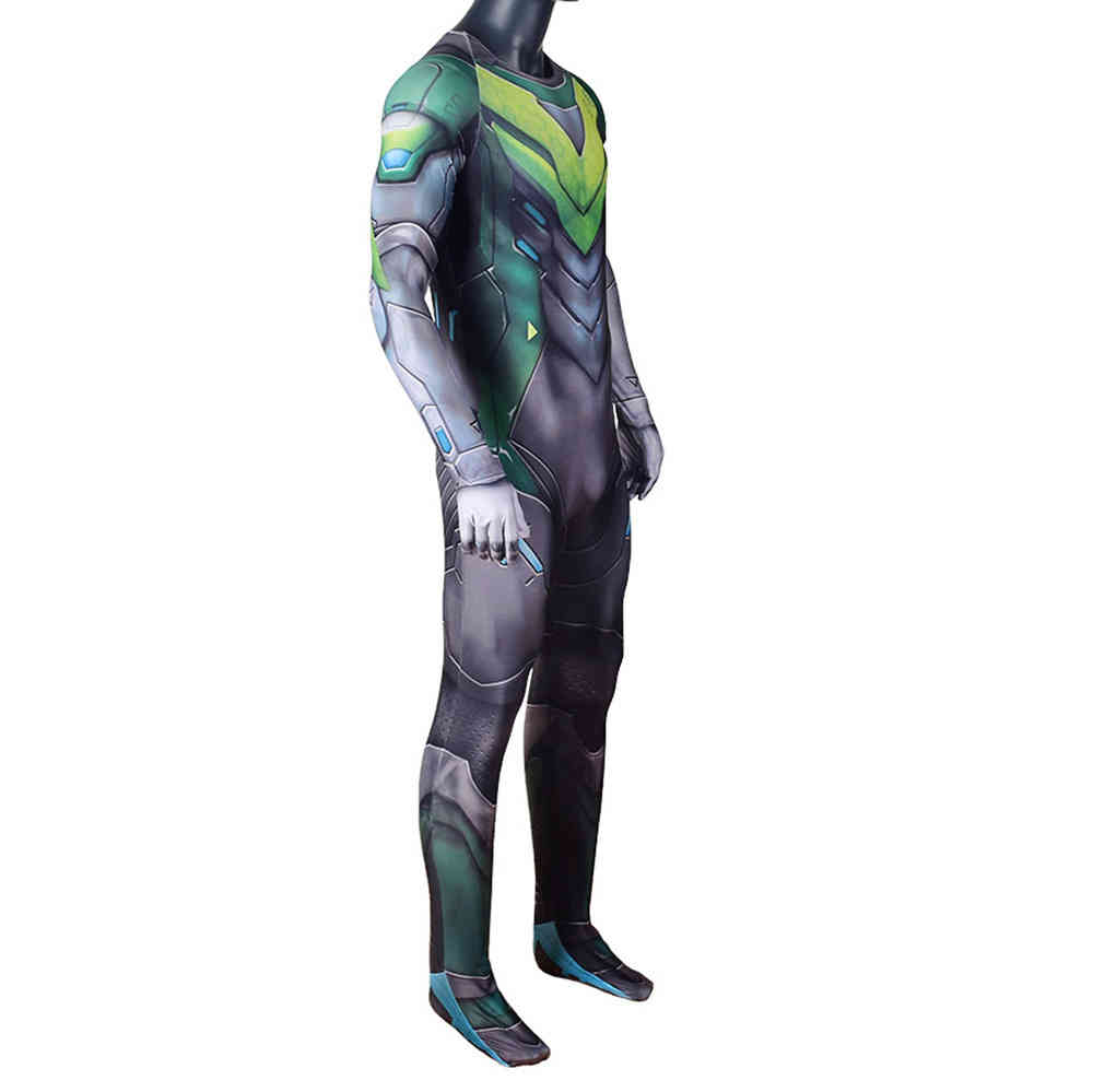 Juego Overwatch 2 Shimada Genji Muscle MustuTuit Cosplay Uniform Halloween Stage Disfraz