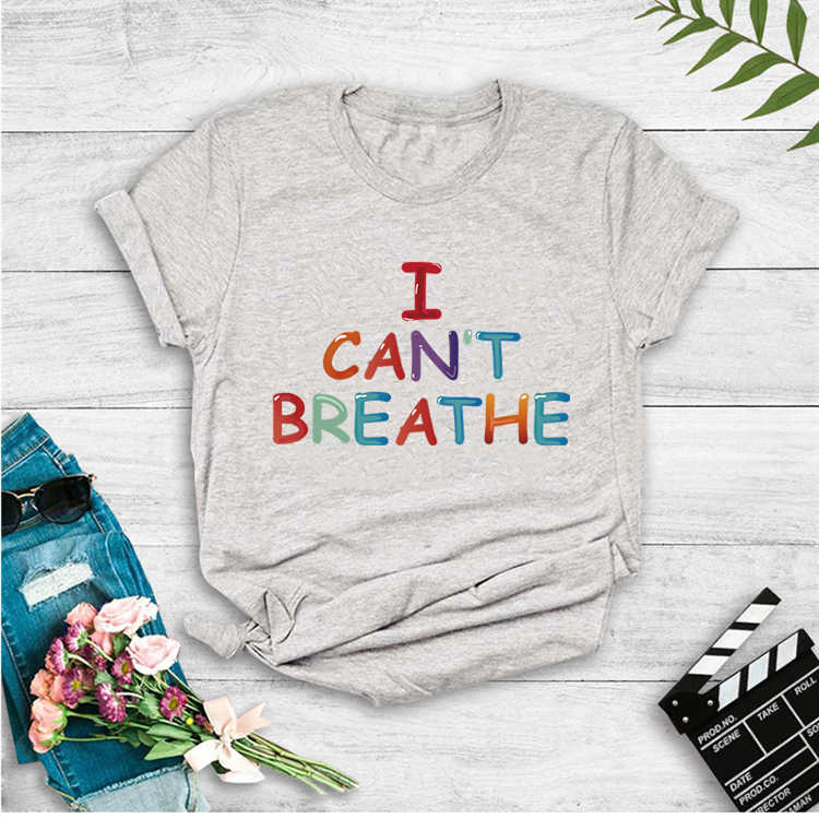 No puedo respirar camiseta de las mujeres