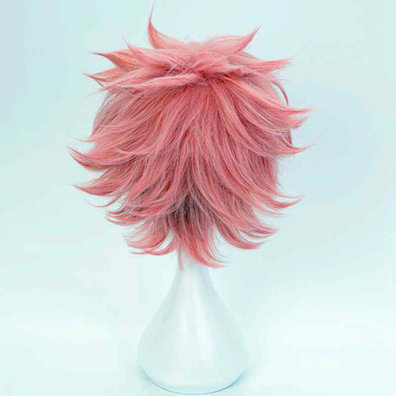 boku no hiro akademia mina Ashido Short Wig My Hero Academia Ashido Mina Pink Cosplay Wig + Wig Cap
