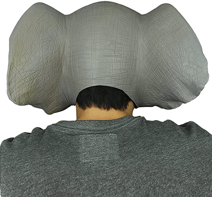 Deluxe novedad de látex de látex de la novedad del elefante máscara de la cabeza Halloween Cosplay Masquerade Party Props Decorations Grey
