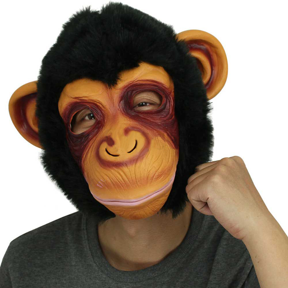 fluencia Y Gorilla Mask Head Halloween/Monkey Máscara de látex Mascarilla de miedo Masquerade Cosplay Fiesta