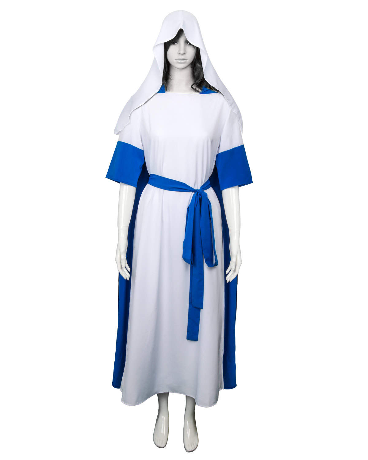 Virgin Mary Cosplay Vestido y capa el disfraz de Madonna