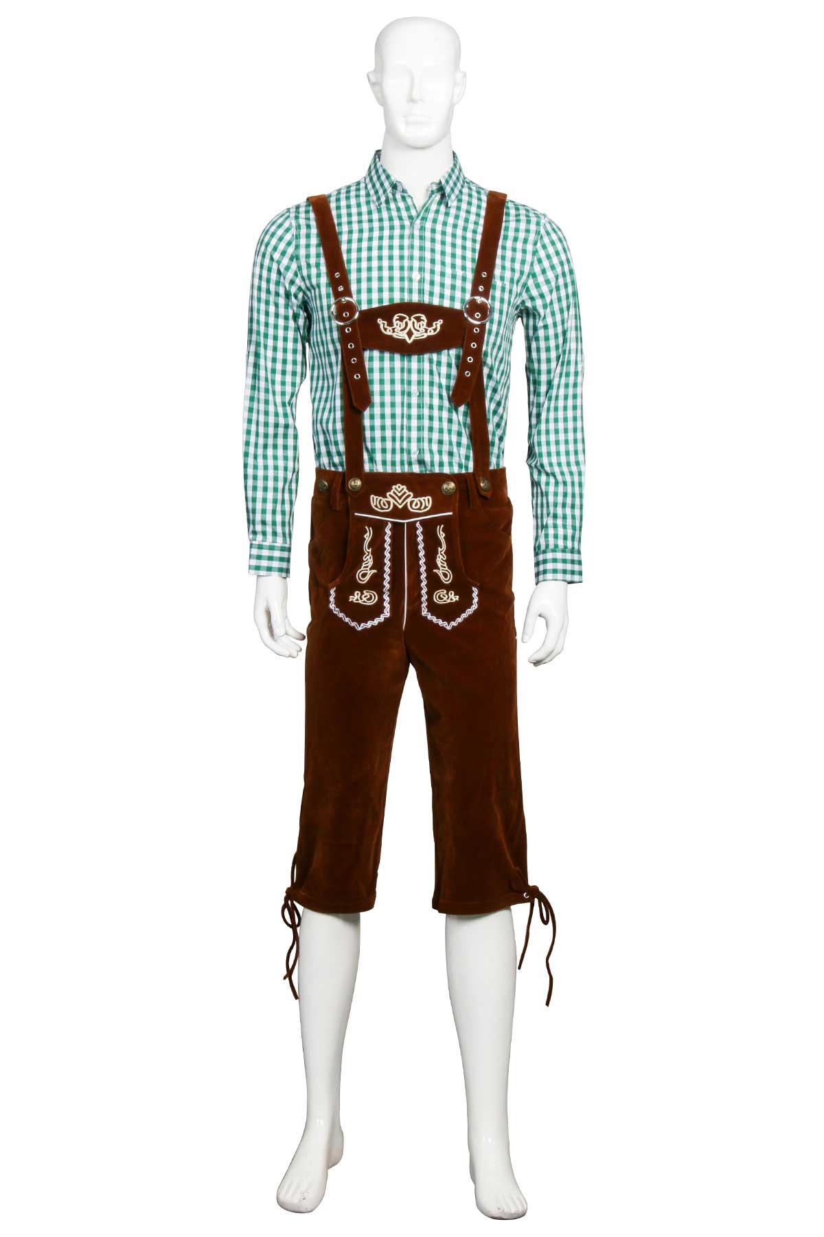 Baviera Oktoberfest Hombres disfraces de Oktoberfest Alemania Cerveza Alemana Halloween Lederhosen Adulto-