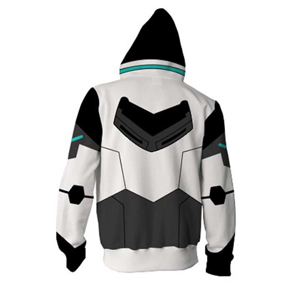 voltron: Defensor de la sudadera con capucha de universo shiro cremallera sudadera unisex