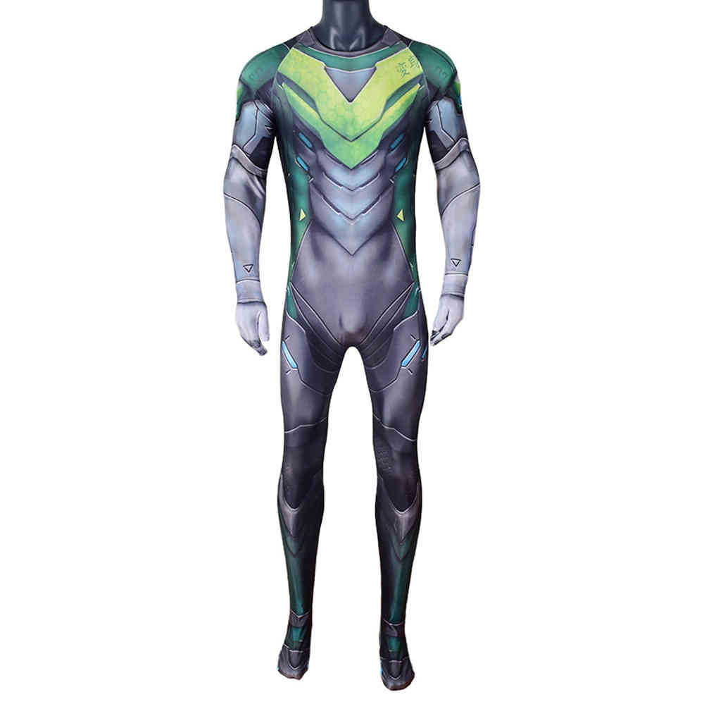 Juego Overwatch 2 Shimada Genji Muscle Sumpsuit Cosplay Uniform Halloween Stage disfraz