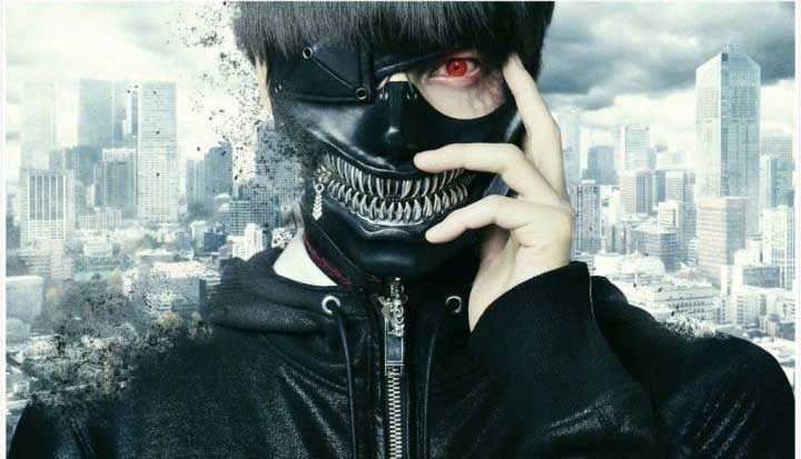 el más nuevo Moneki Ghoul 2 Kaneki Ken Máscaras PVC Cremallera Cosplay ajustable Cosplay Fresco Máscaras de Halloween Party Props