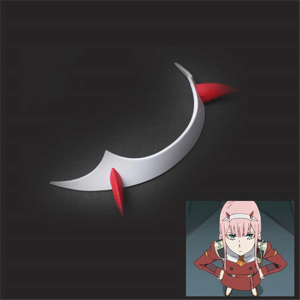 Anime Darling en el Franxx Cosplay Cero dos Código: 002 Diablo Born Headwear Headweband Disfraz Props