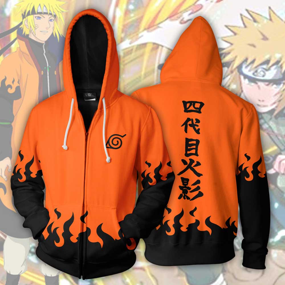 Anime Naruto Seal Zip Up Sudadera Casual Unisex Sudadera Unisex con Pockets 