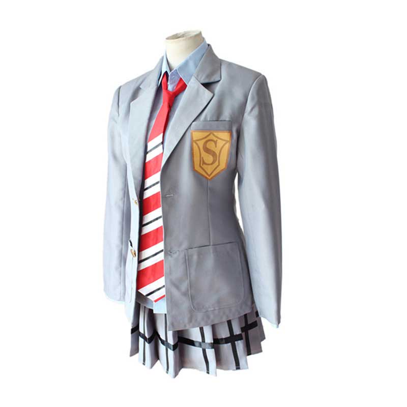 kimi no uso su mentira en el vestido uniforme de abril Kaori Miyazono Cosplay Costume