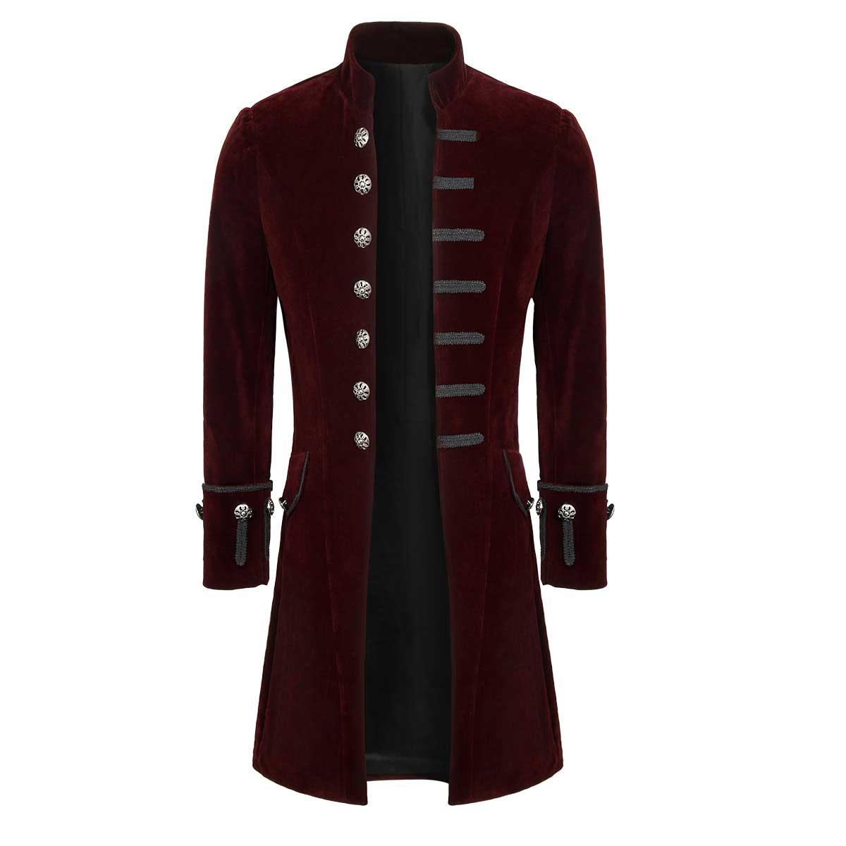 Hombre Velvet Goth Steampunk Victorian Frock Frock