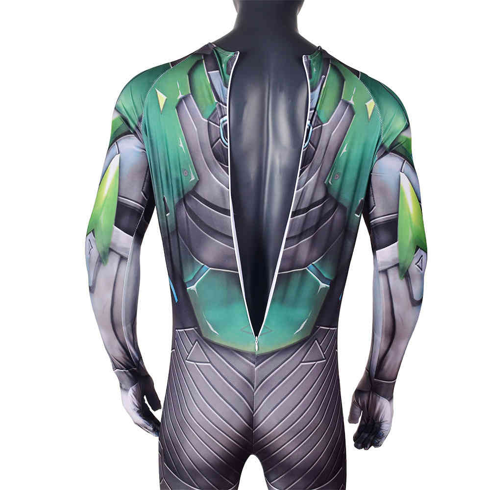 Juego Overwatch 2 Shimada Genji Muscle Sumpsuit Cosplay Uniform Halloween Stage Costume
