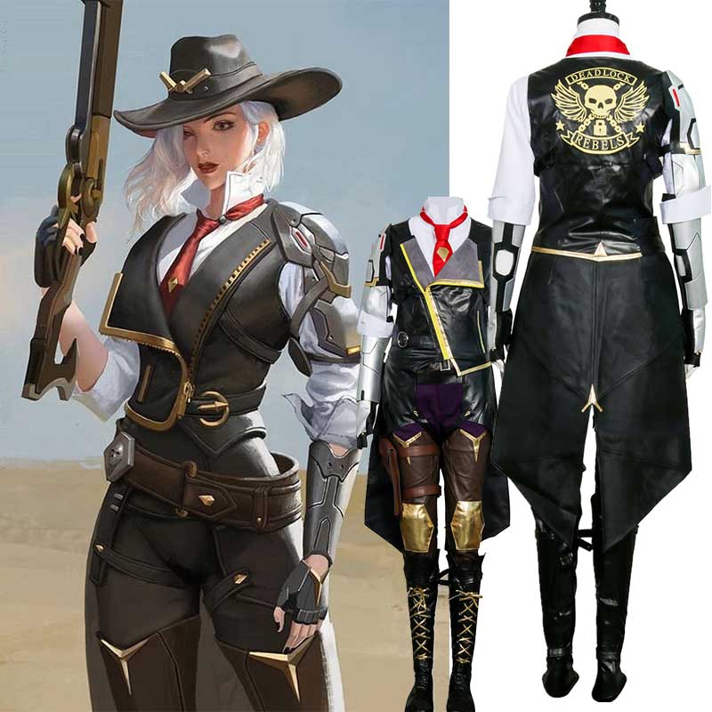 Outwatch Ow el Vipper Ashe Elizabeth Caledonia Hero Traje de traje Cosplay Fullset