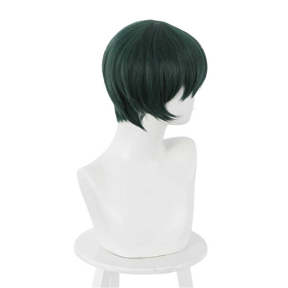 Anime Jujutsu Kaisen Zenin Mai Disfraz WIG Green Short Hair