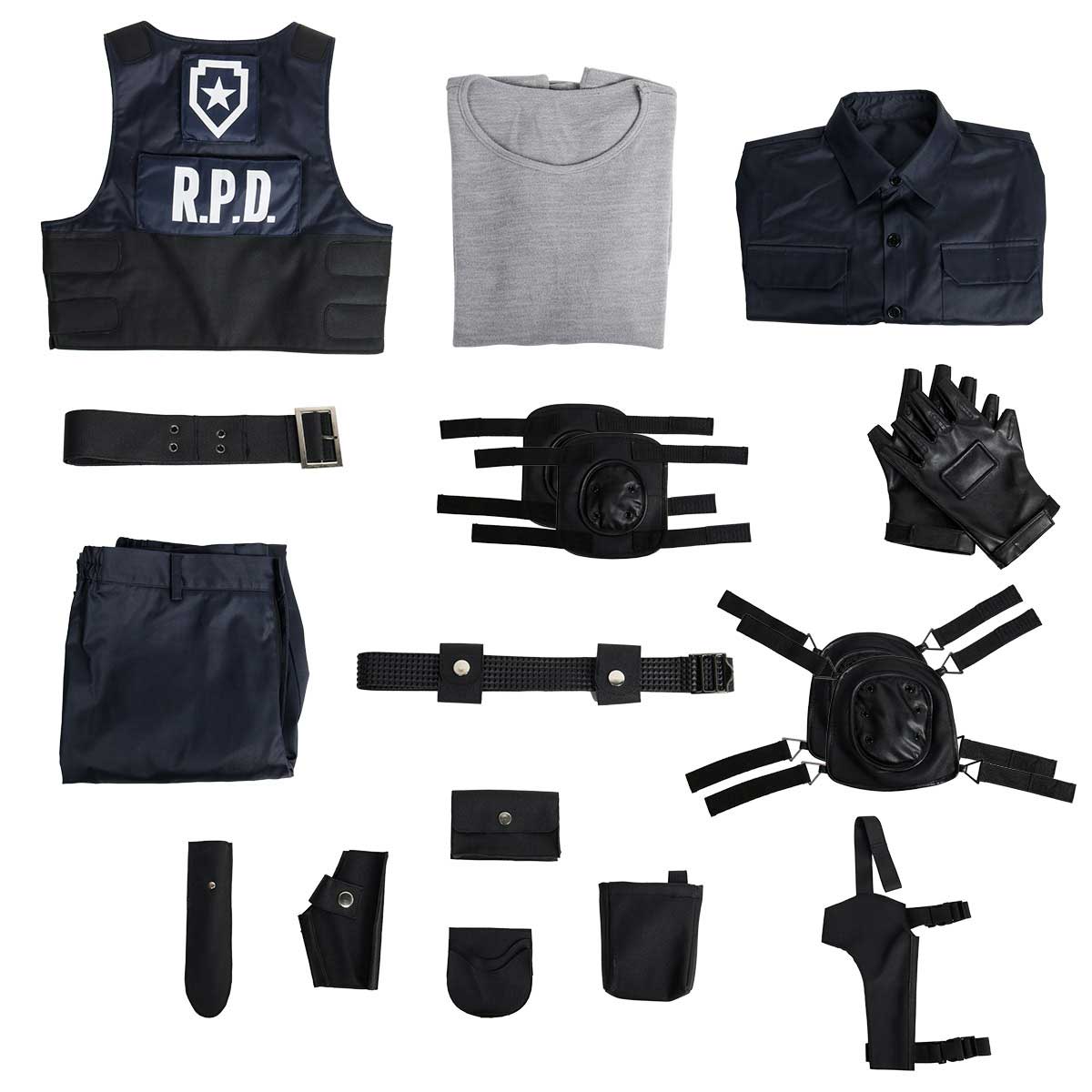 videojuego residente malvado 2 remake re leon scott kennedy outfit cosplay Disfraz