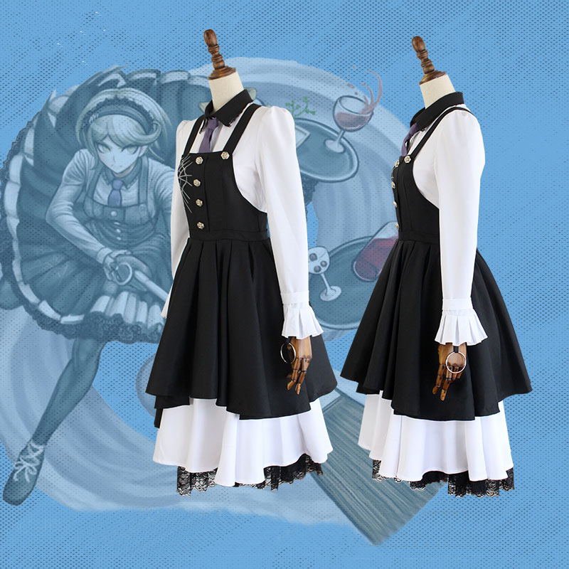 anime danganronpa v3 tojo kirumi halloween cosplay vestido de vestir guantes calcetines de calcetines
