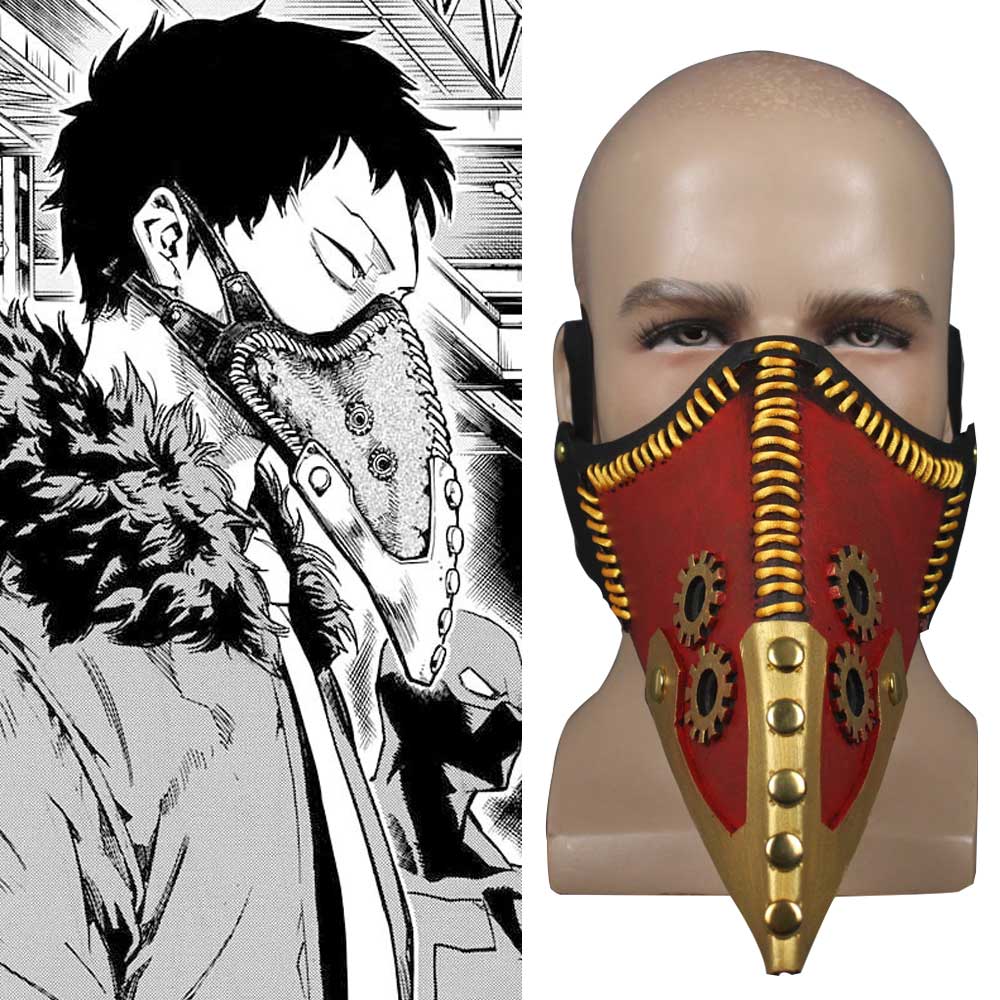 My Hero Academia Overhaul Máscara de la boca Crow Plague Doctor Steampunk Birds Beak Máscaras