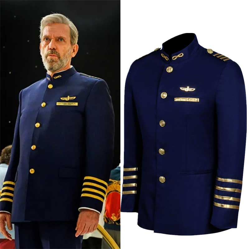 Avenue 5 Ryan Clark Chaqueta Abrigo de disfraces de uniforme Hugh Laurie HBO